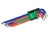 Set extra lange L-sleutels kleur inbus met kogelkop 1,5-10mm